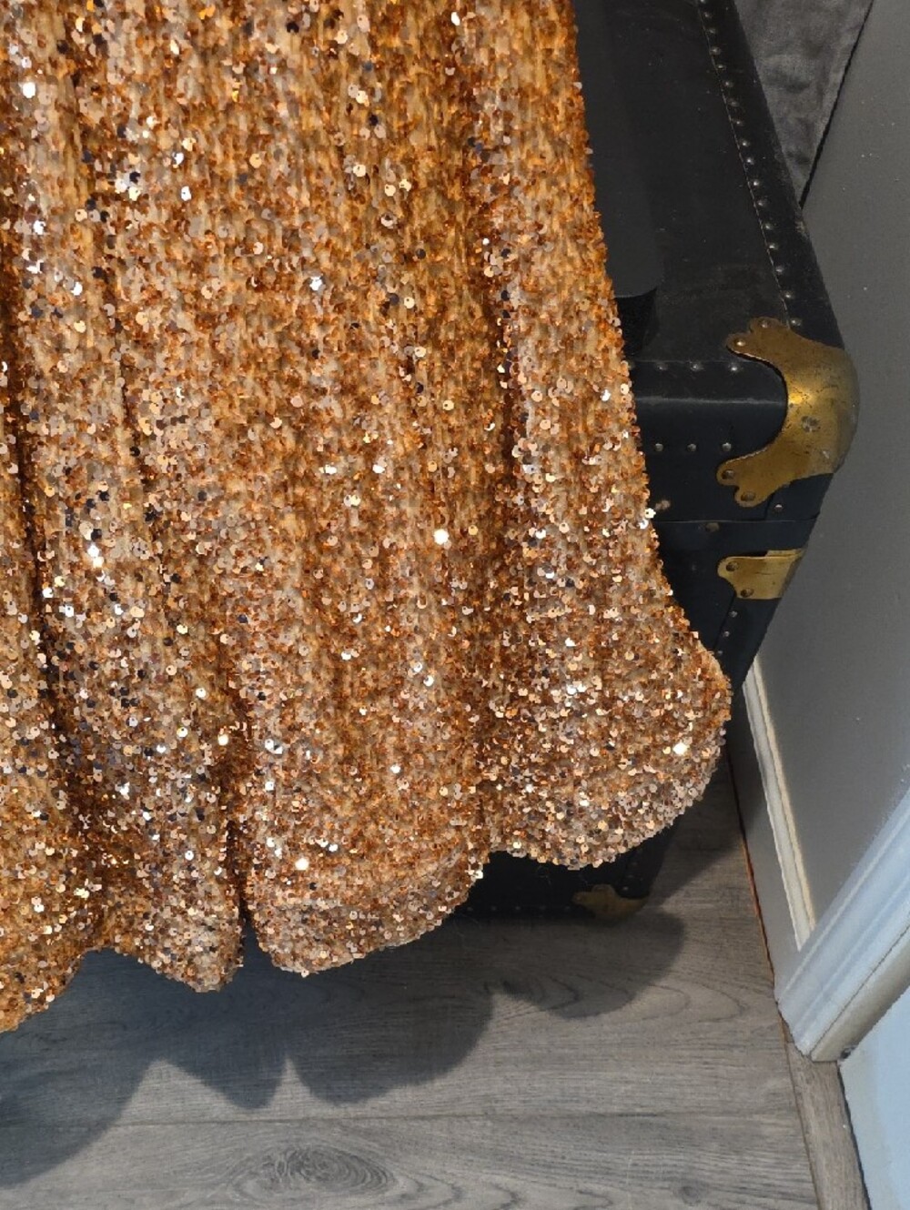 Portia and Scarlett Gold Sequin Mermaid Prom Dress - Picture 15 of 16